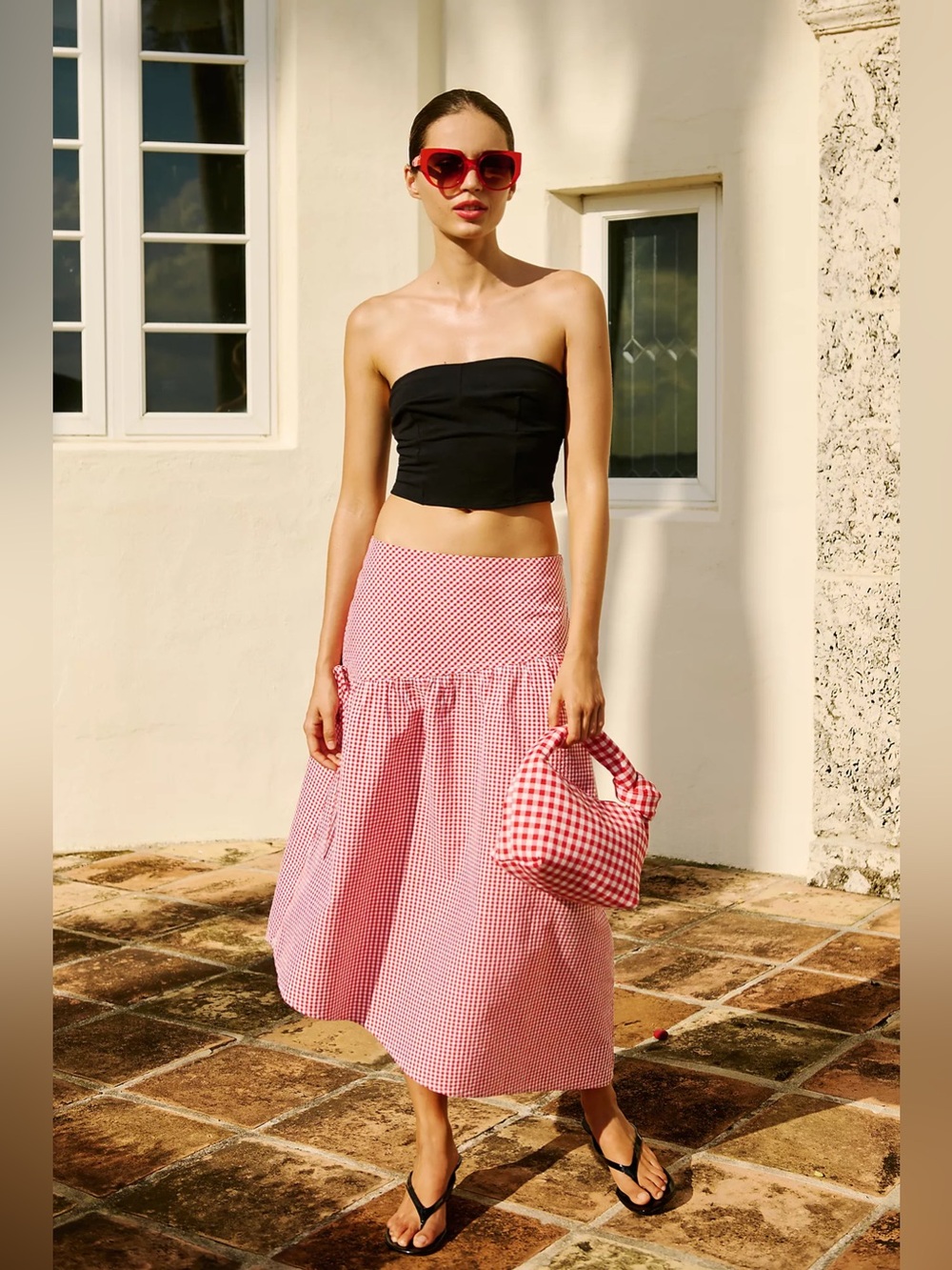 Anthropologie Maeve Asymmetric Picnic Midi Skirt US 2 / UK 6 - Picture 2 of 9